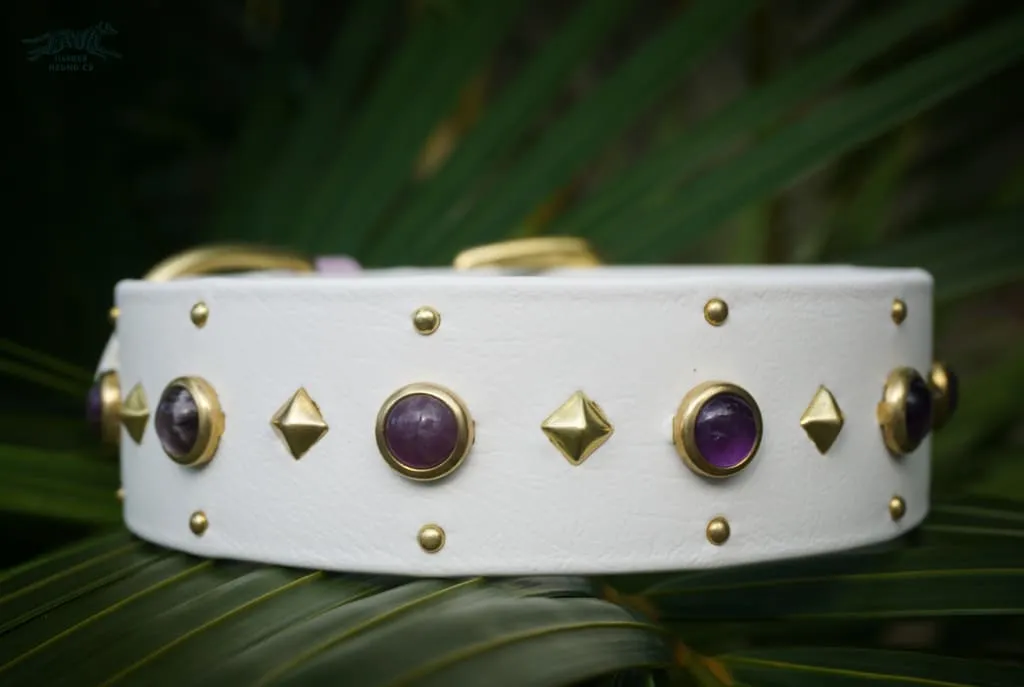 1.5" ASTERIA Gemstone Buckle Collar
