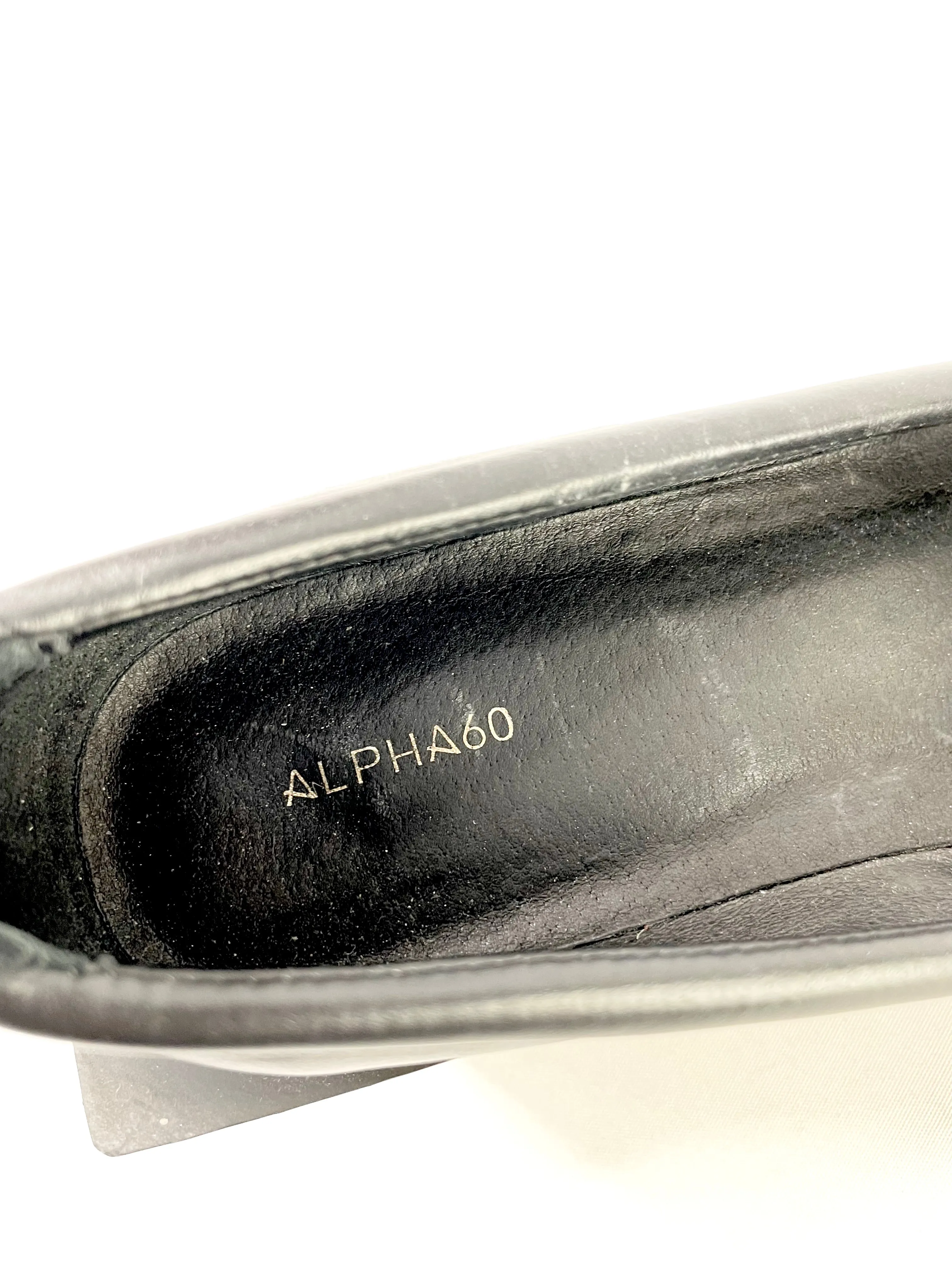 Alpha60 Black Squared Heels - EU38