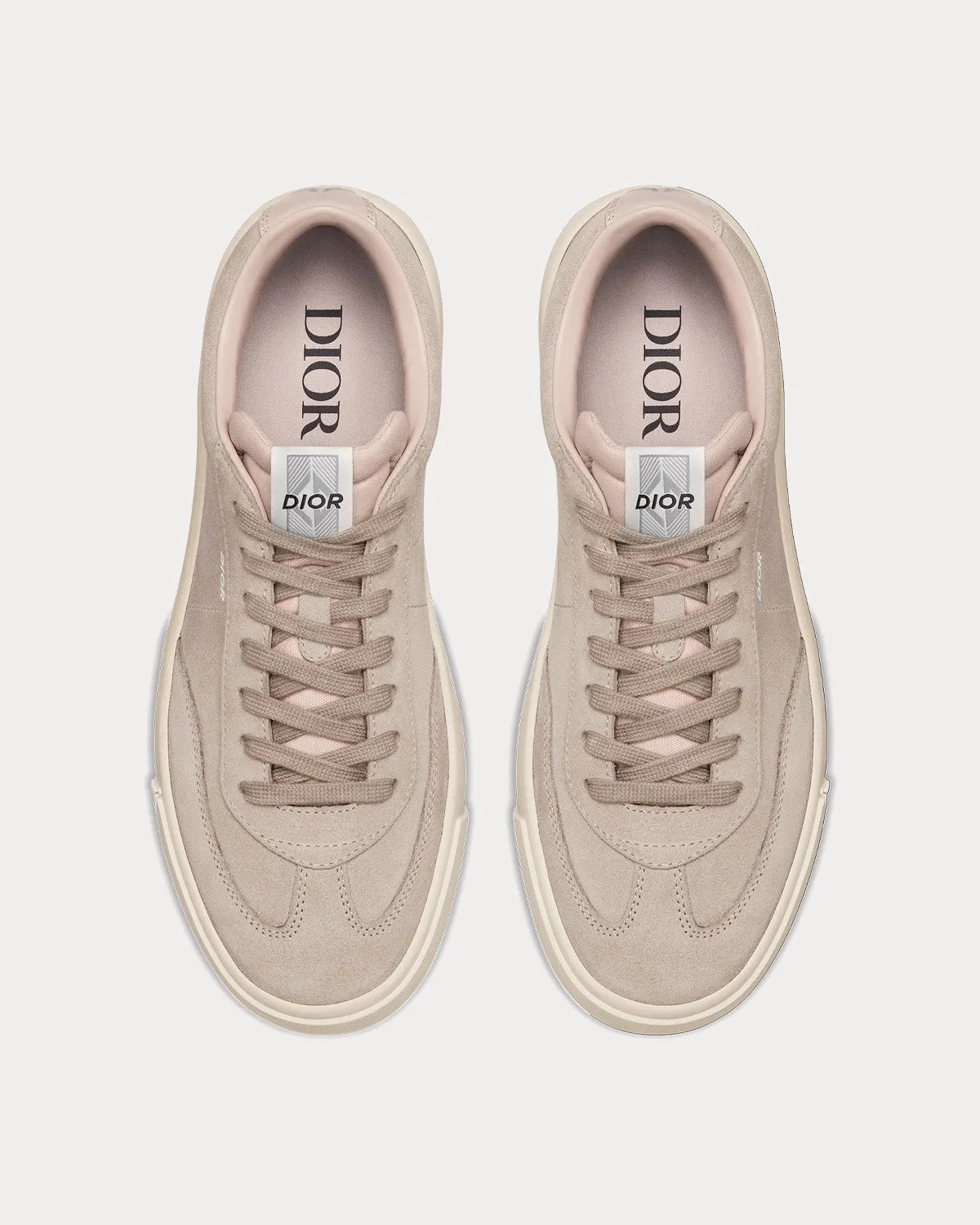 B101 Greige Nubuck Calfskin Low Top Sneakers