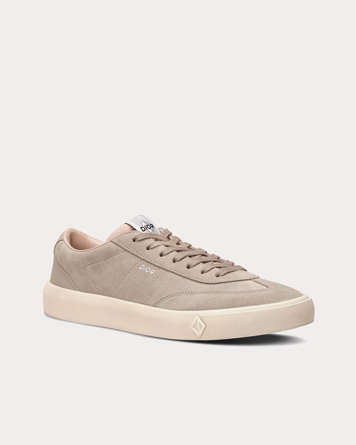 B101 Greige Nubuck Calfskin Low Top Sneakers
