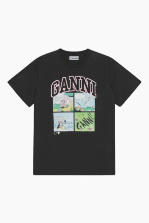 Basic Jersey BD Teddy Relaxed T-Shirt T4287 - Phantom - GANNI