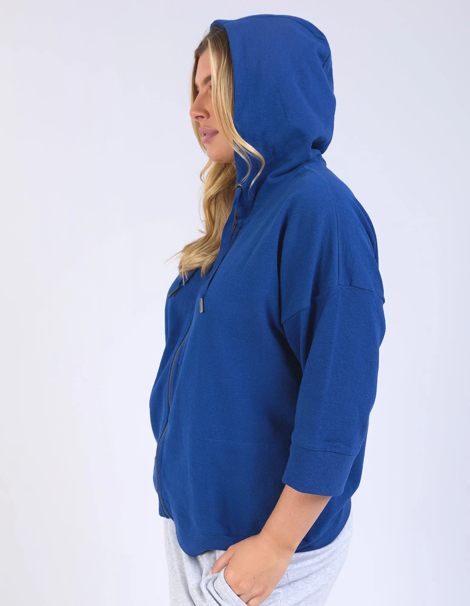 Beachy Zip Hoodie China Blue