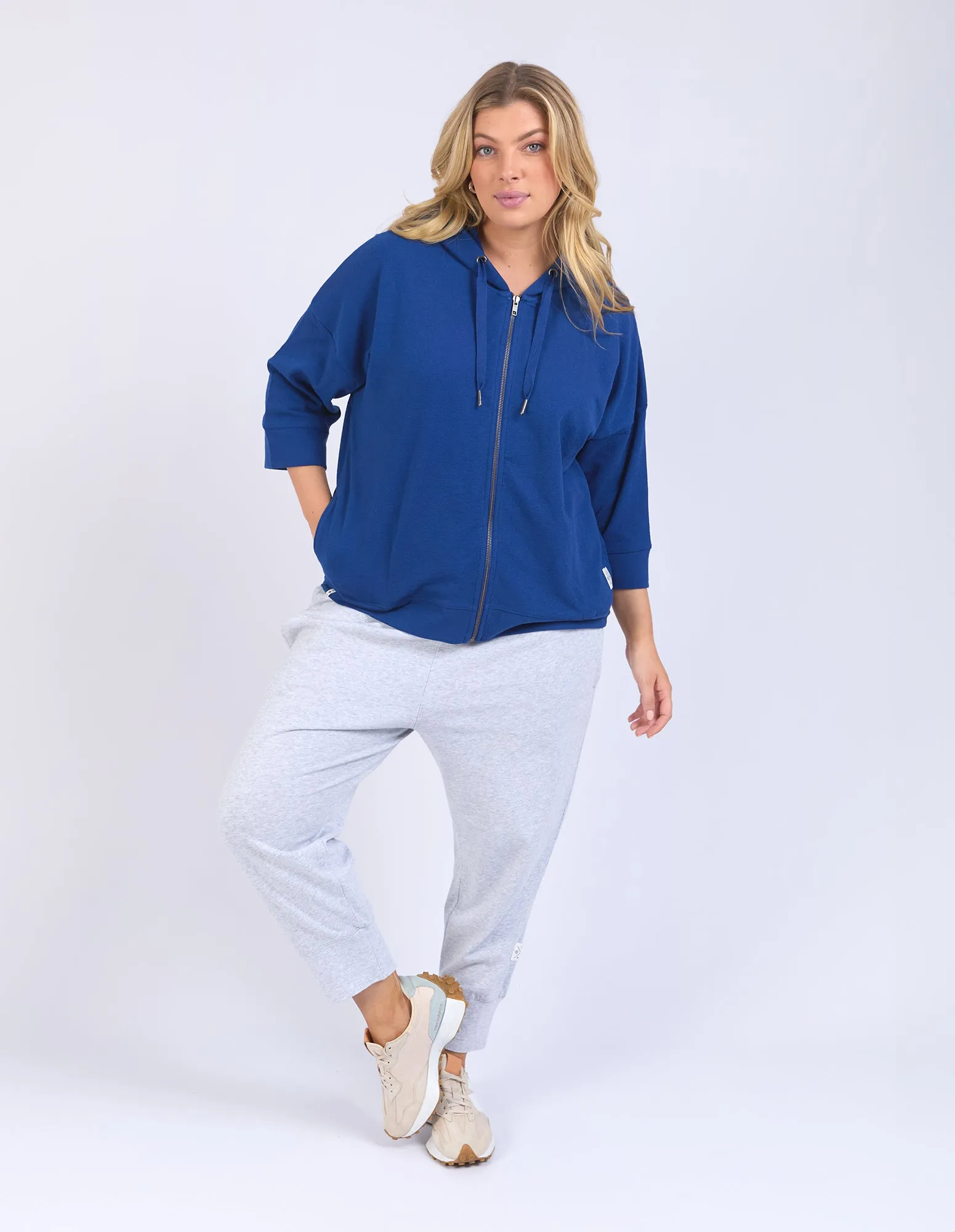 Beachy Zip Hoodie China Blue