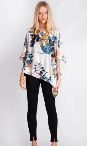 BS1016063-23NC Floral Asymmetric Loose Fit Top (Pack)