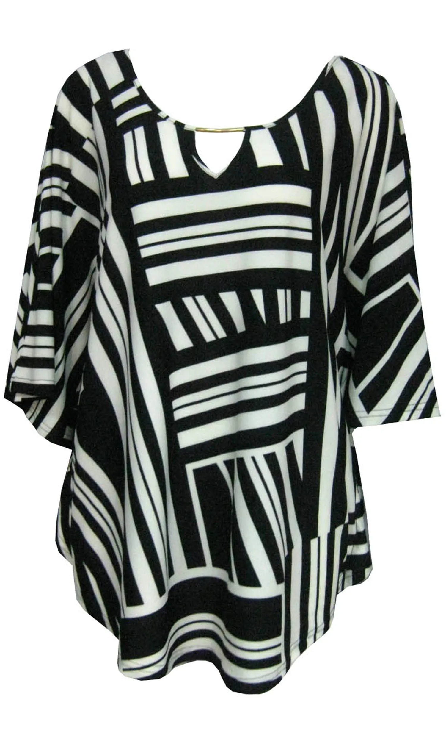 BT100214-32TB Geo Print Bat-wing Loose Fit Top (Pack) On Sale