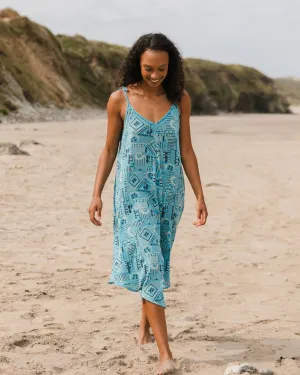 Copetn Jumpsuit - Vintage Patchwork Blue Pool