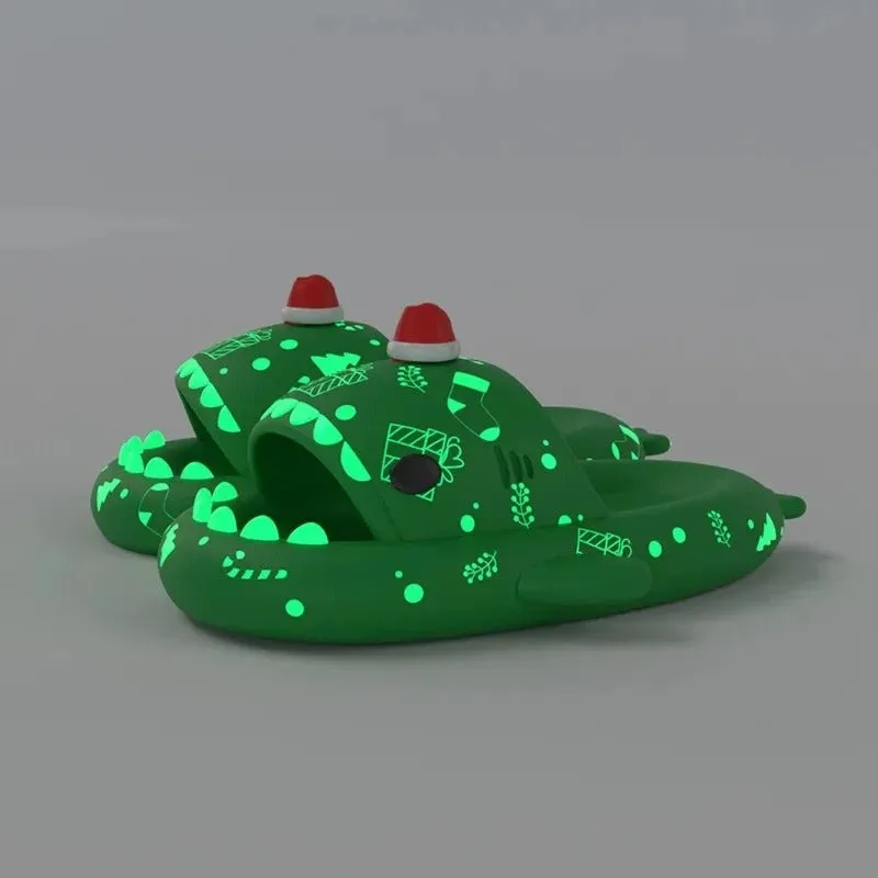 Creative Luminous Shark Slippers for Women