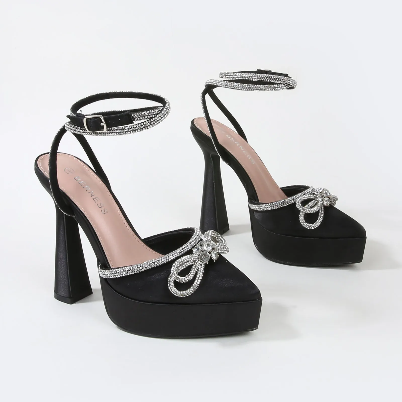 Dahlia Platform Heels with Glitter Bow