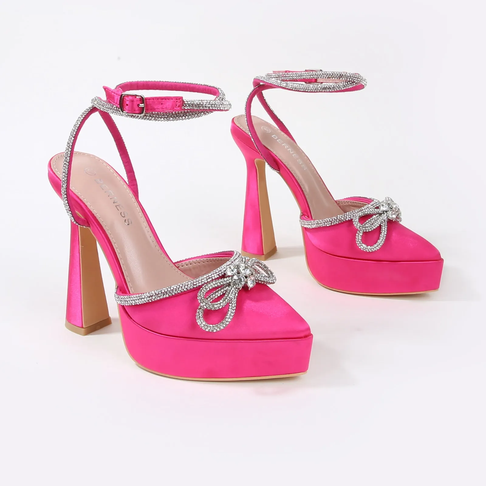 Dahlia Platform Heels with Glitter Bow