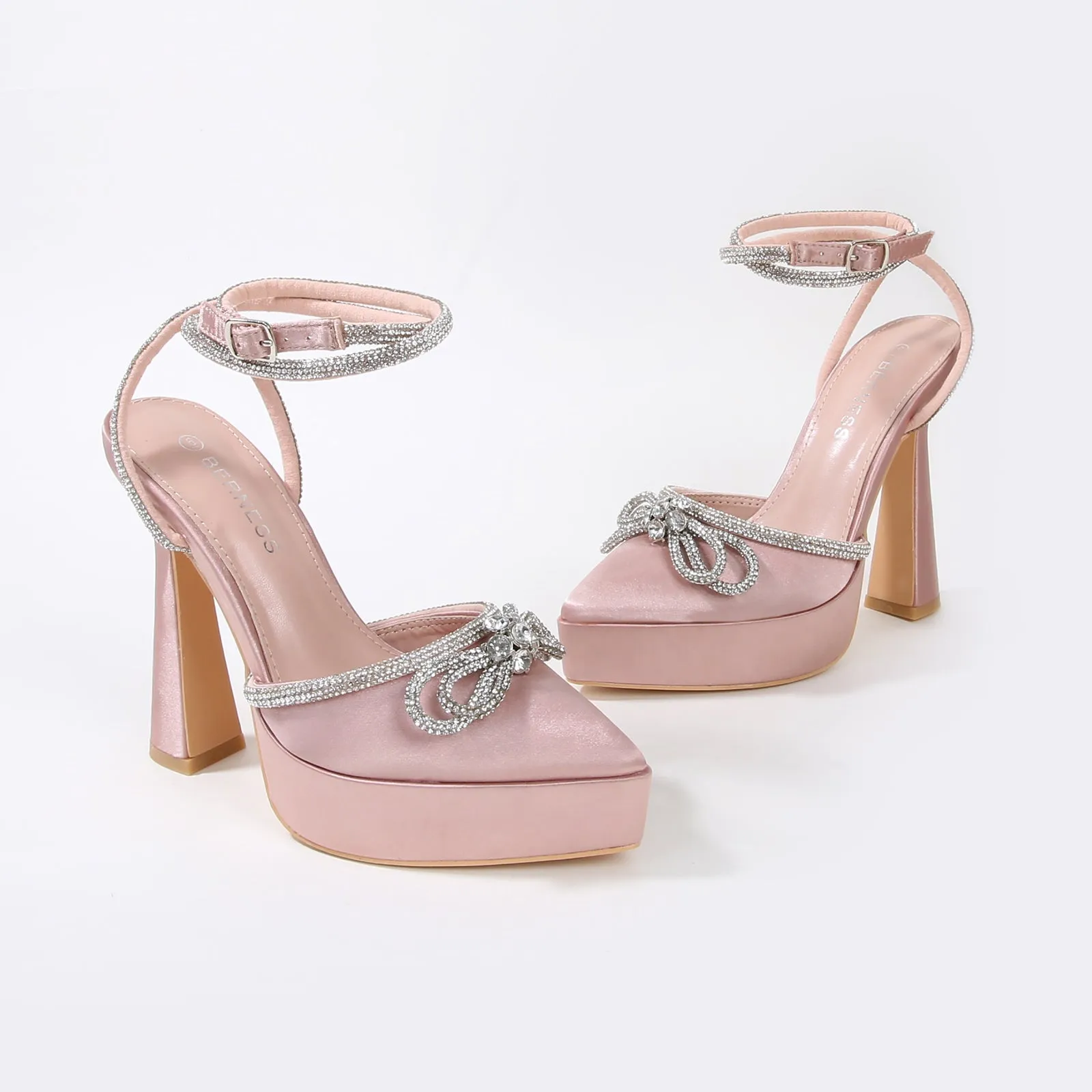 Dahlia Platform Heels with Glitter Bow