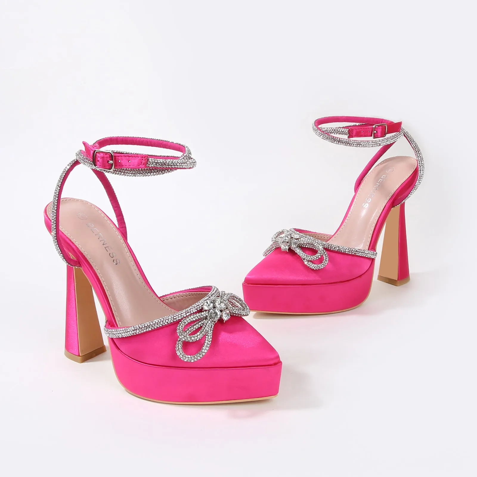 Dahlia Platform Heels with Glitter Bow