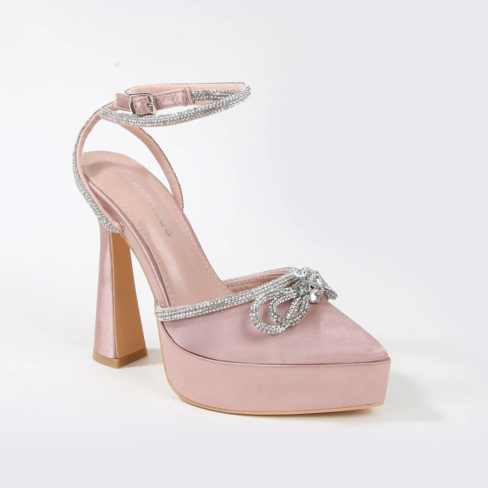 Dahlia Platform Heels with Glitter Bow