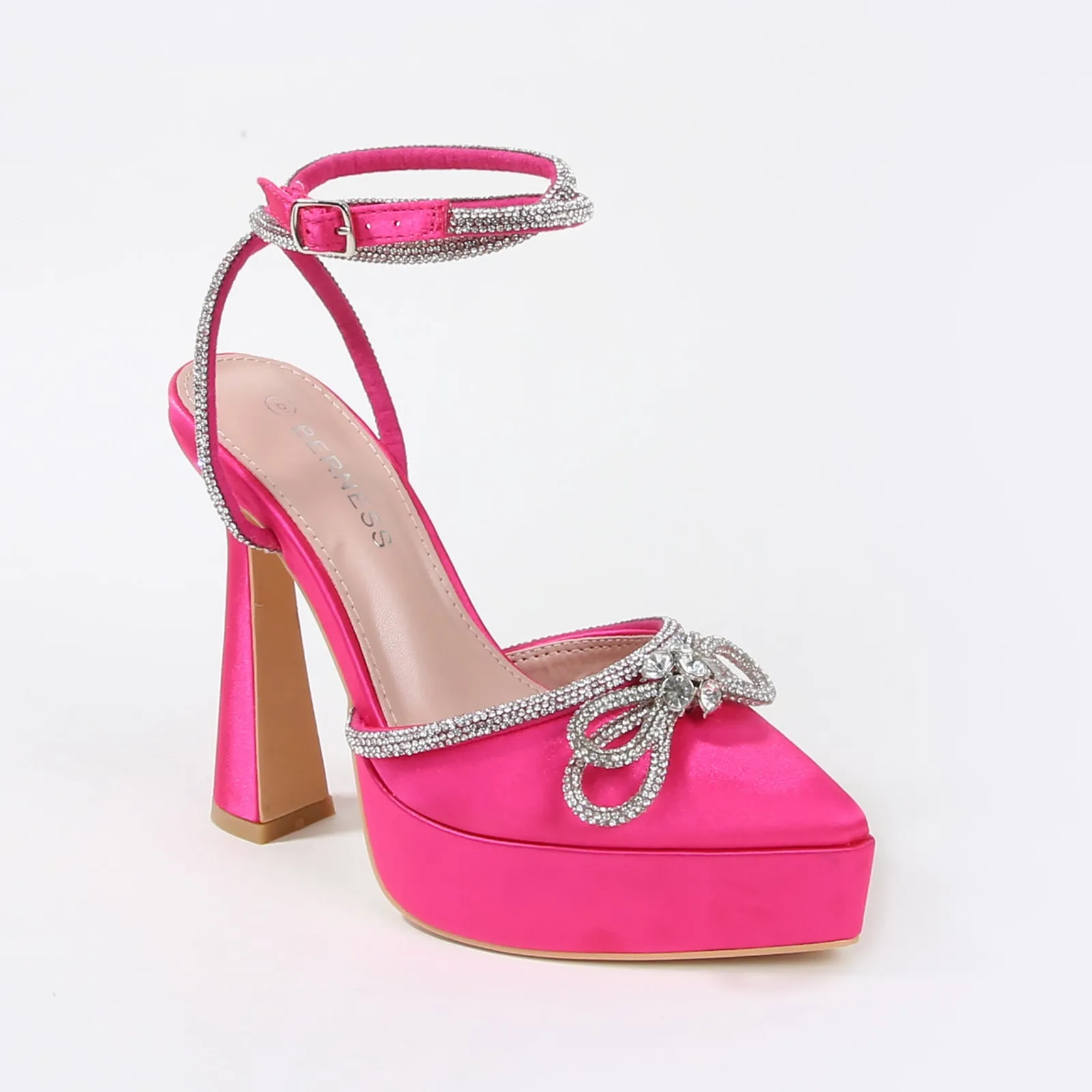 Dahlia Platform Heels with Glitter Bow