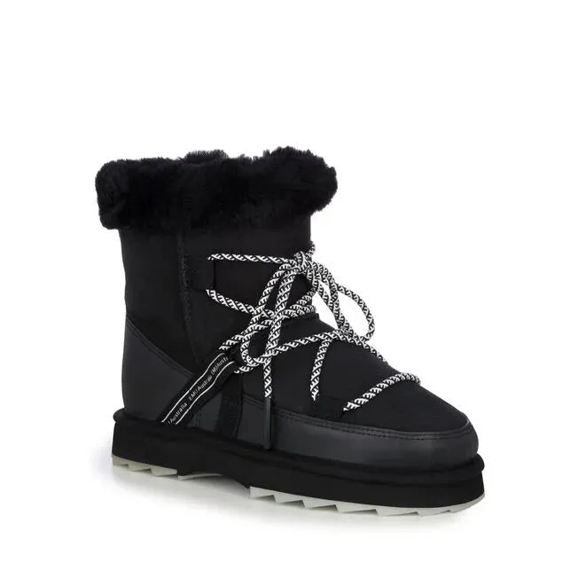 Emu Blurred Sheepskin Boot - Black