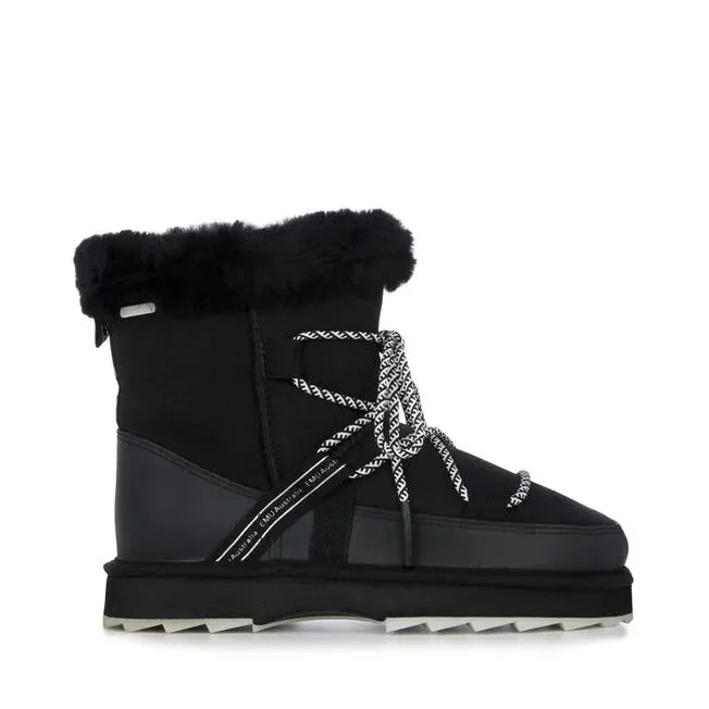 Emu Blurred Sheepskin Boot - Black