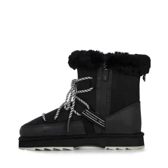 Emu Blurred Sheepskin Boot - Black