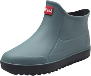 IWIHMIV Ankle Rain Boots for Women Rain Boots for Women Lightweight Waterproof Rubber Boots Women's Comfort Non-Slip Outdoor Rain Boots
