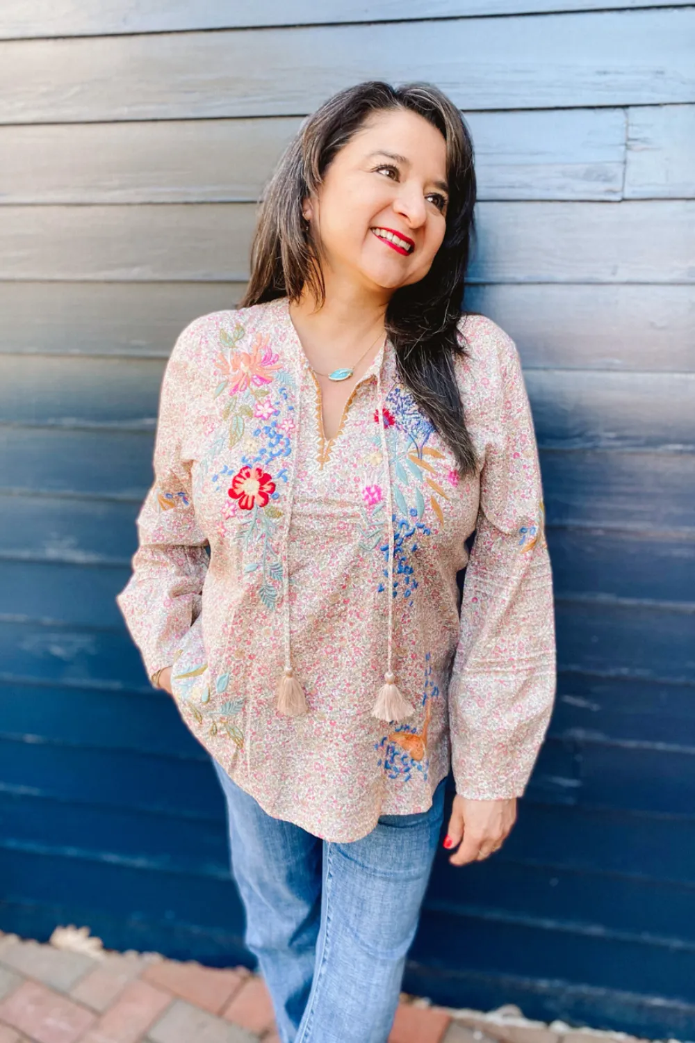 Johnny Was Indalo Pintuck Blouse - Multi