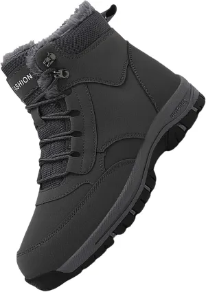 Men's Work Boots Slip On Hiking Sneakers Fur Lined Ankle Boot Womens Working Shoes Insulated Composite Safety Toe Waterproof Industrial Casual Hike Grounded Footwear