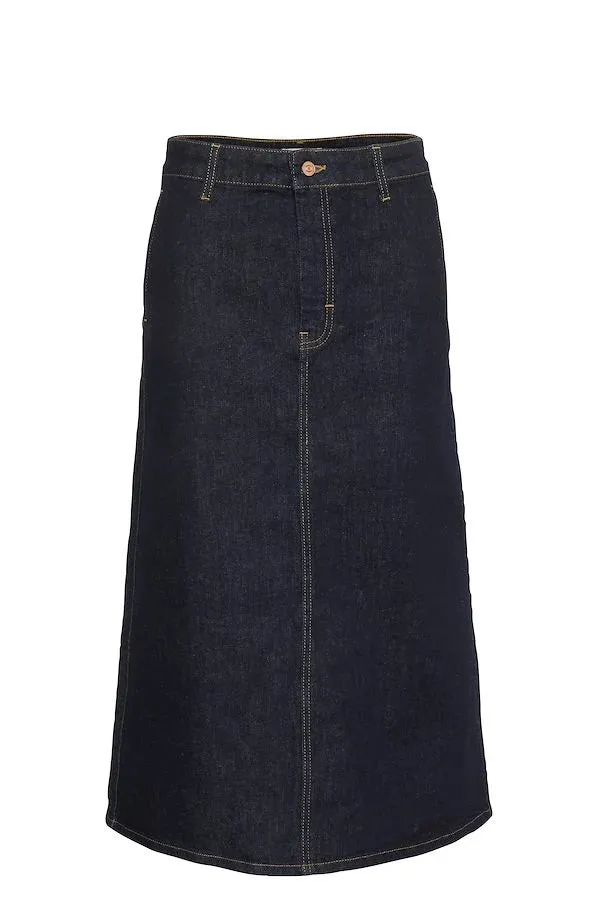 Part Two Frigge denim midi skirt Dark Denim
