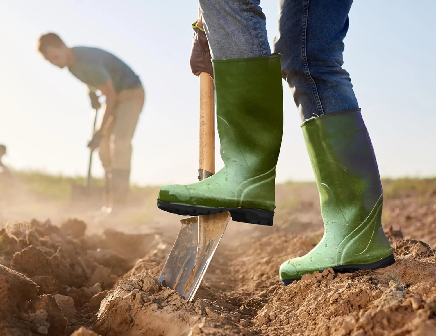 Rain Boots for Men with Lining | Waterproof |Mens Rubber Boots | Lightweight |Comfortable | Rain, Mud, Fishing, Hunting, Farming, Landscaping, Concrete