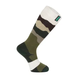 Ridgeline Merino Wool Socks Full Length In Olive Stripes