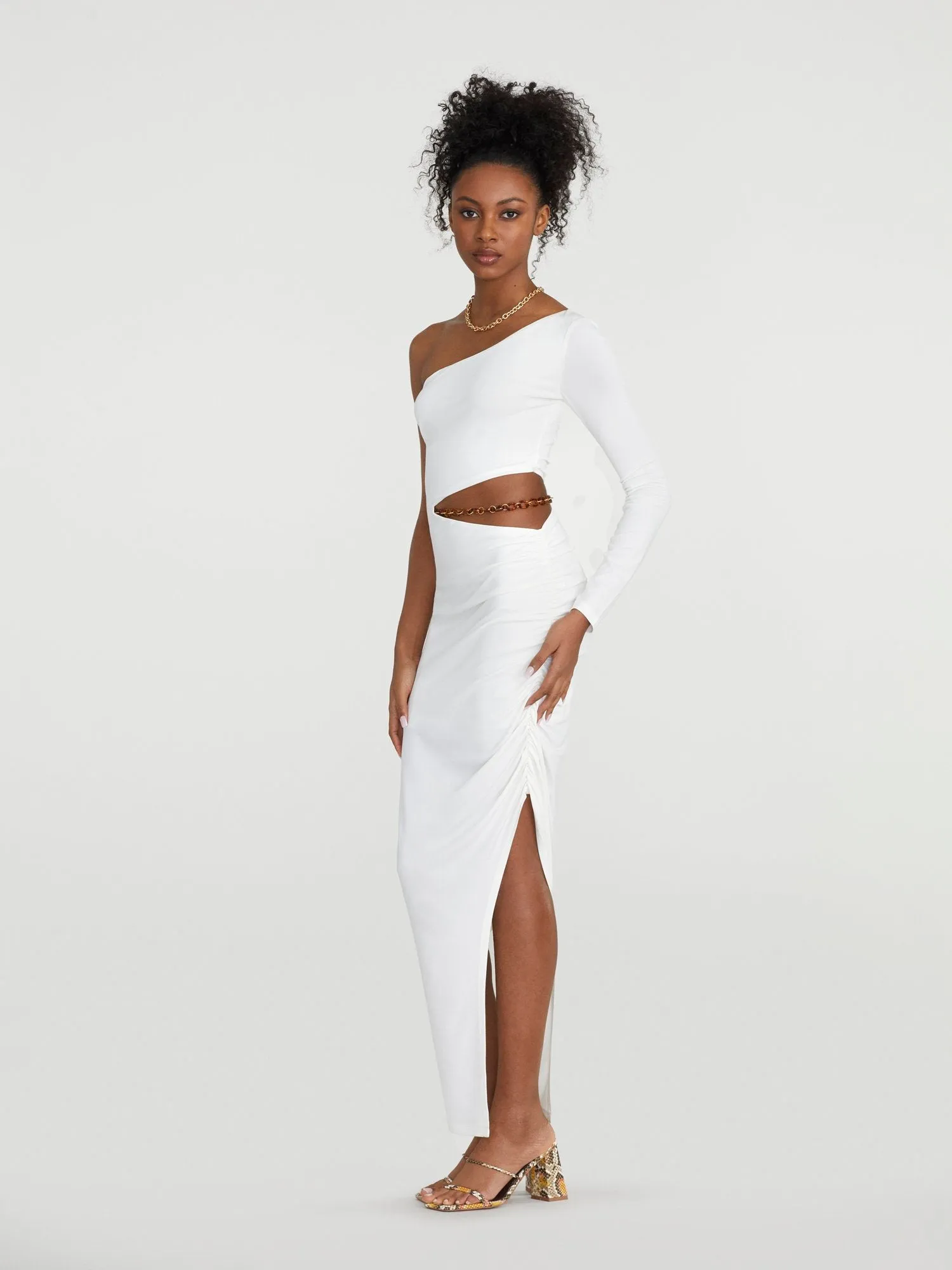 Skai Cut-Out Chain-Belt Dress