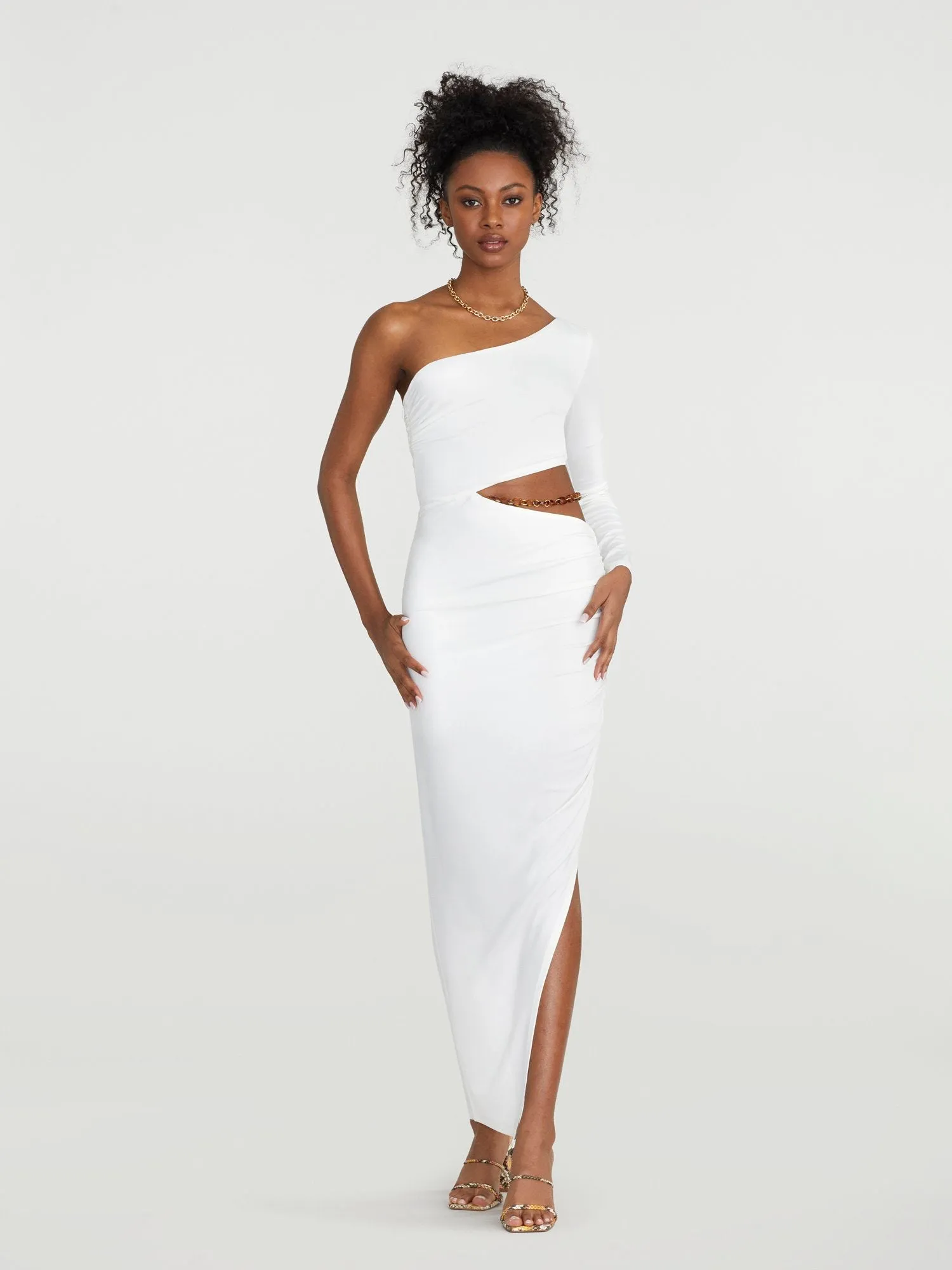 Skai Cut-Out Chain-Belt Dress