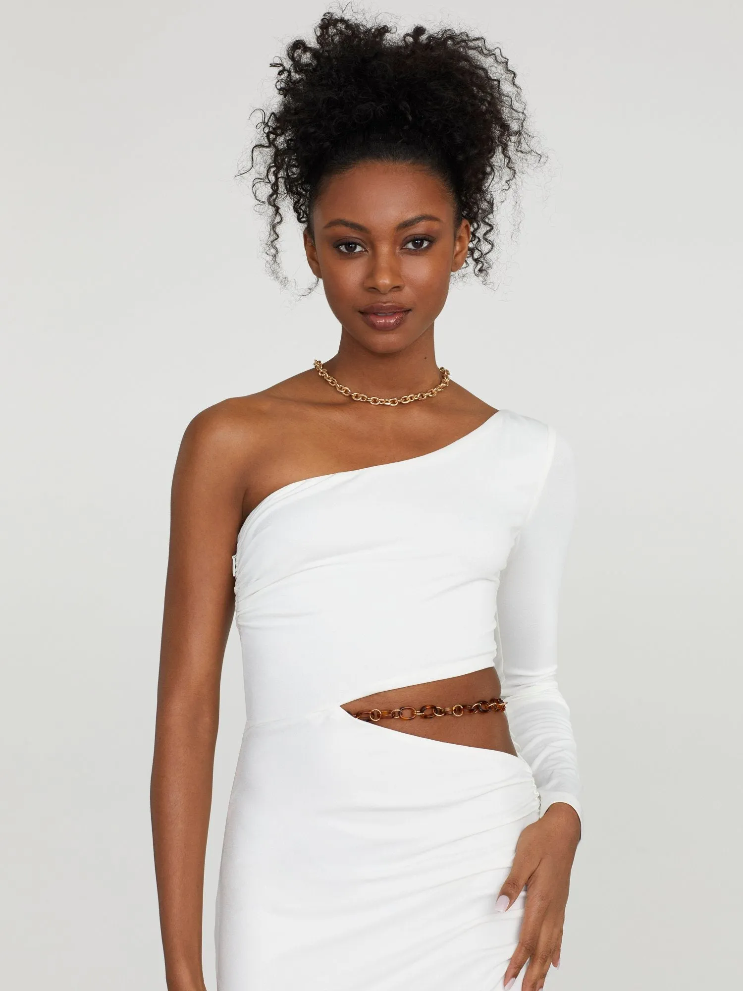 Skai Cut-Out Chain-Belt Dress