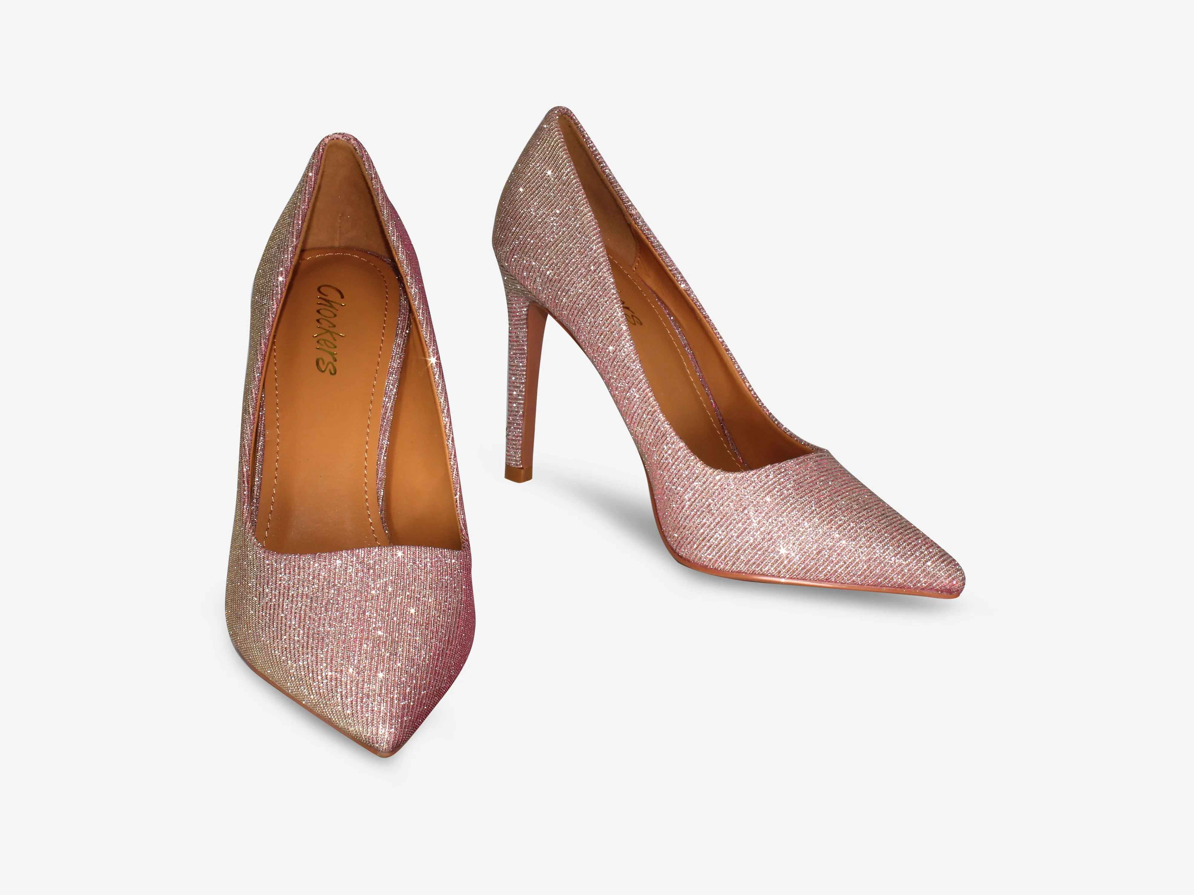 Stella – Pink- Silver Two-tone Court Heel