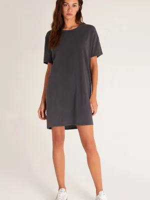 The Relaxed T-Shirt Dress Washed Black