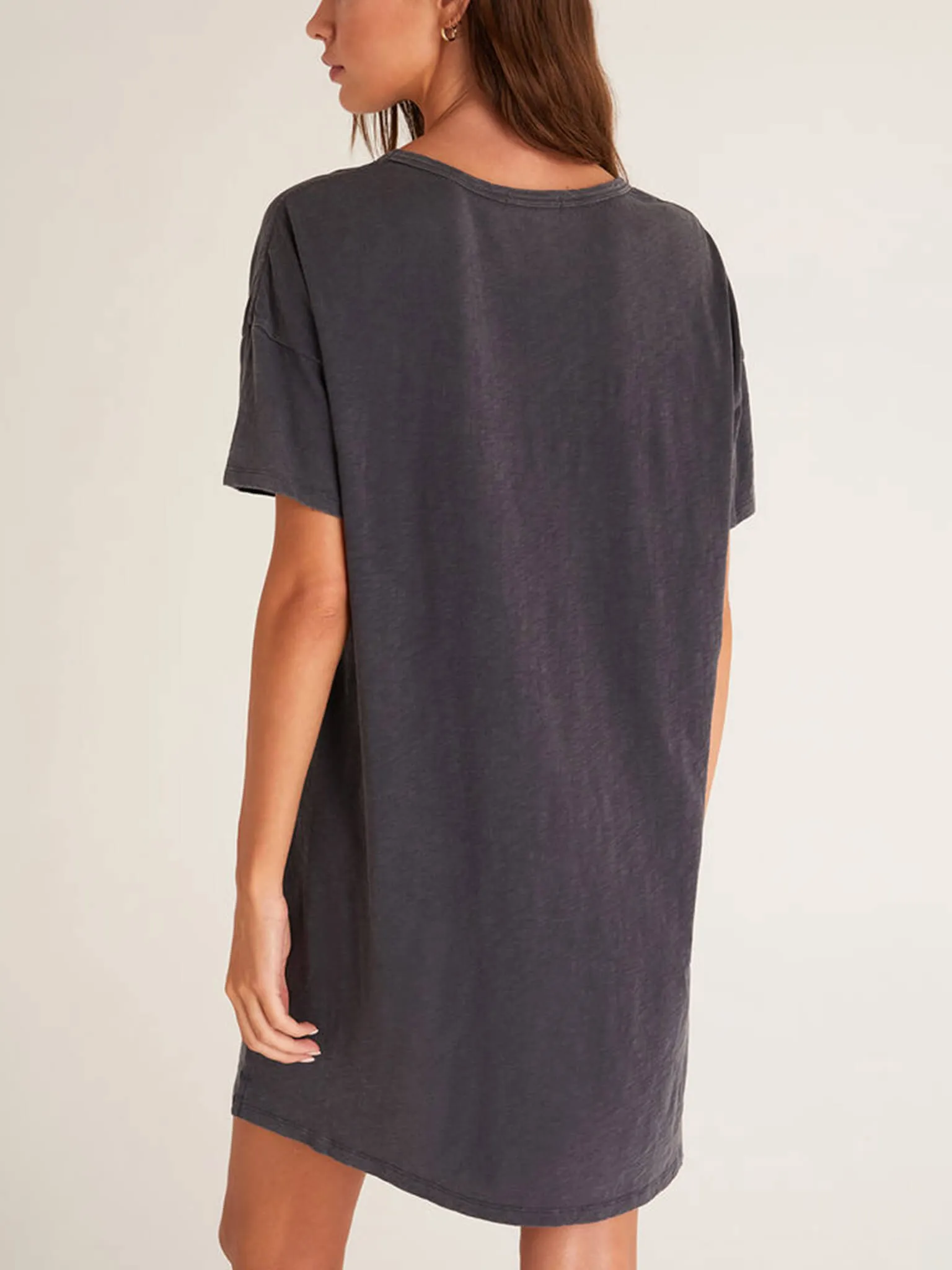 The Relaxed T-Shirt Dress Washed Black