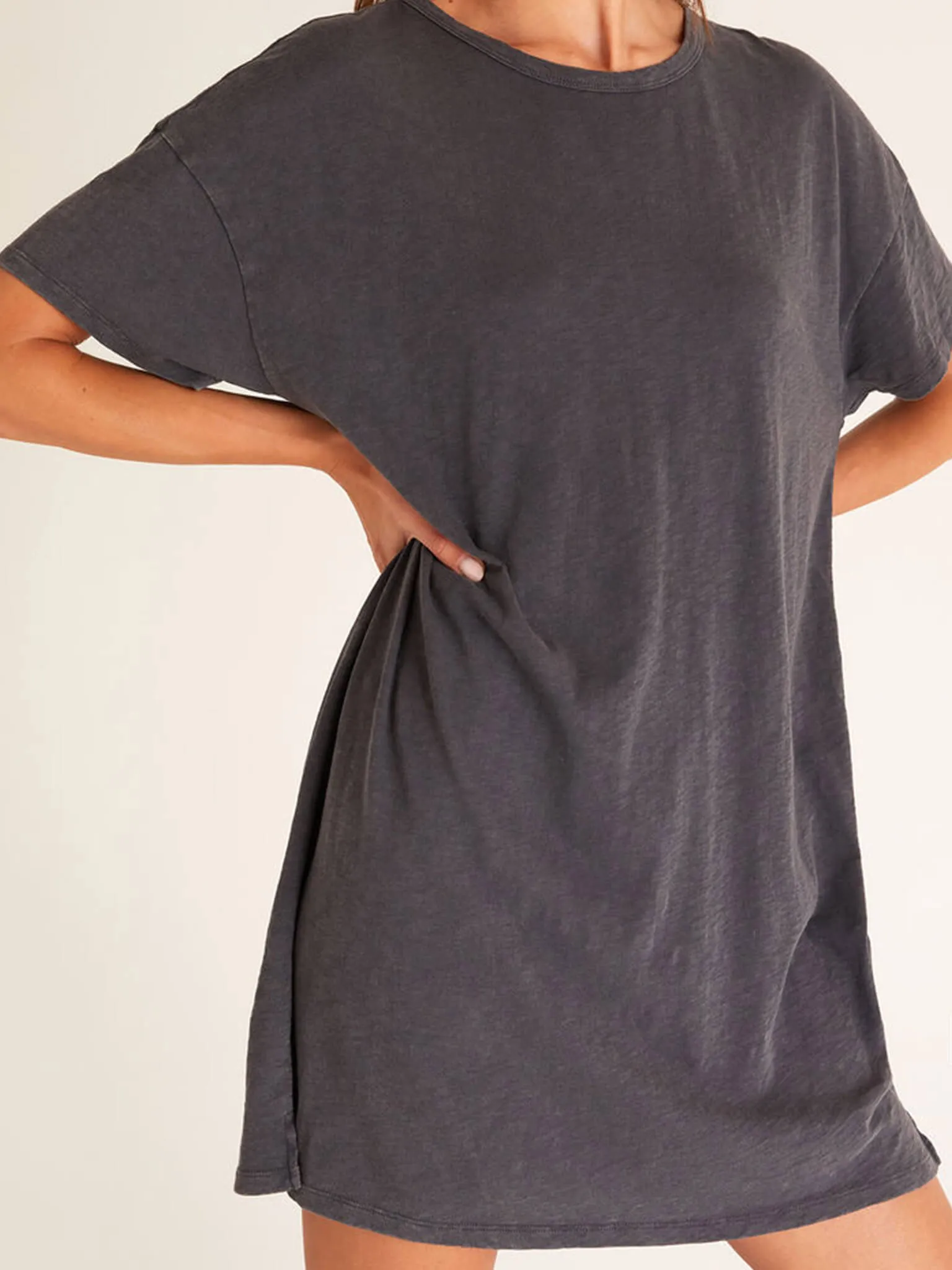 The Relaxed T-Shirt Dress Washed Black