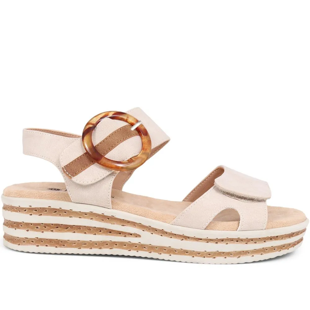 Touch-Fasten Wedge Sandals  - WBINS39033 / 325 232