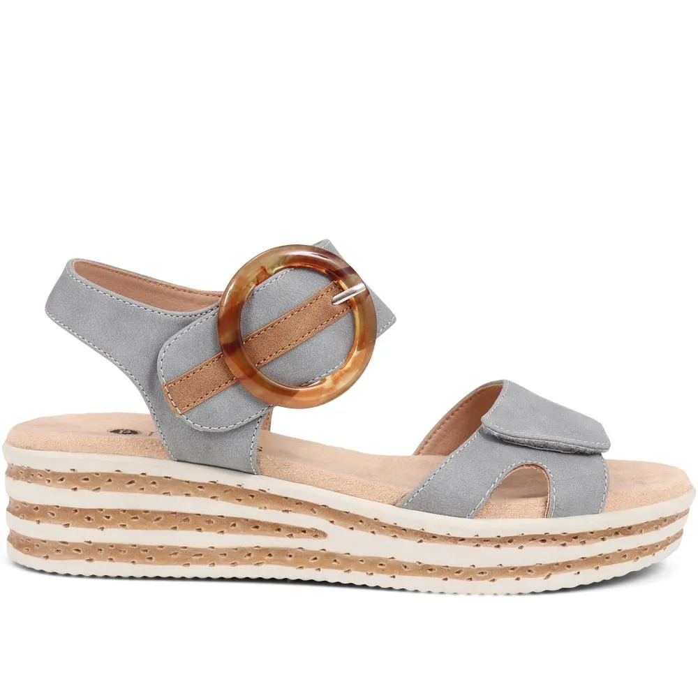 Touch-Fasten Wedge Sandals  - WBINS39033 / 325 232