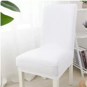 White Stretchable Chair Protector Cover