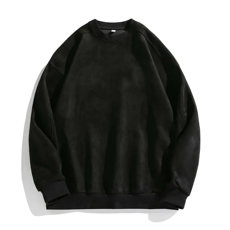 Women's Suede Relaxed Fit Sweatshirt