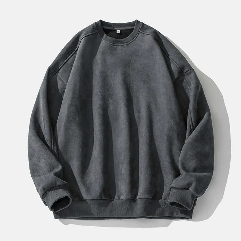 Women's Suede Relaxed Fit Sweatshirt